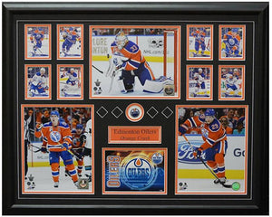 Edmonton Oilers - Custom framed photo/card collage