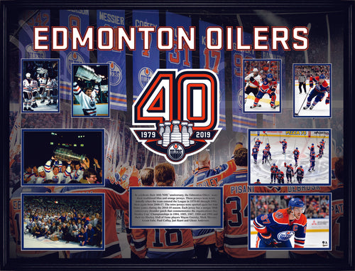 Edmonton Oilers Framed 40th Anniversary Collage