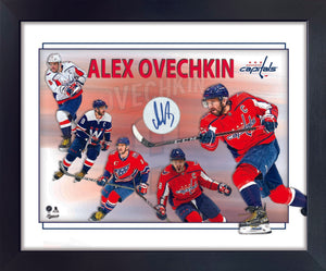 Alex Ovechkin Washington Capitals Signed PhotoGlass Framed Collage with Embedded Signature