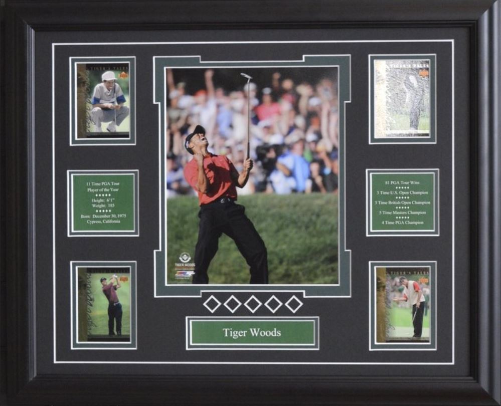Tiger Woods - custom framed photo collage