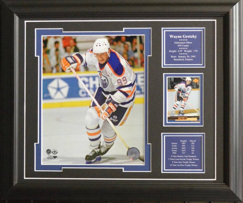 Wayne Gretzky - custom framed photo with card and bio
